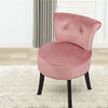 Crushed Velvet Vanity Stool Dressing Table Chair Bedroom Makeup Chair w/Backrest