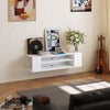 Wooden Wall Mounted Floating TV Unit Cabinet Stand With Storage TV Entertainment