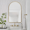 60/70cm Black/Gold Wall Mirror Alum Frame Home Bathroom Glass Mount Vanity Arch