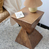 Modern Lightweight Concrete Accent Table Engineered Wood X-shape 30.5x30.5x46cm