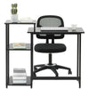 Computer Desk Home Office Study PC Writing Table Workstation Shelf Furniture UK