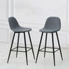 2X Bar Stools PU/ Velvet/ Fabric Breakfast Stool Chairs Kitchen Pub Grey Brown