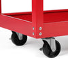 3Tier Tool Trolley Cart Storage Shelf Roller Cabinet Garage Workshop with Drawer