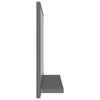 Cloakroom Bathroom Mirror with Shelf High Gloss Grey 40x10.5x37 cm Chipboard
