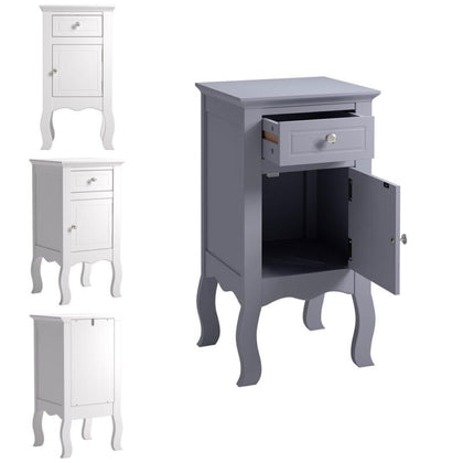 Wooden Slim Side End Table Narrow Sofa Bedside Storage Cabinet Night Stand Desk