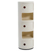 Round Tiered Storage Unit Plastic Cabinet Cupboard Tower Sofa Side Bedside Table