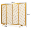 Gold Screen Spark Guard Kids Pet Fireplace Safety Protector W/ Stable Support