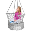 Hammock Macrame Swing Chair Home Garden Hanging Rope Seat with Tassels 160KG