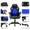 Blue Swivel PU Leather Mesh Office Racing Sport Gaming Tilt Computer Desk Chair