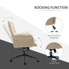 Office Swivel Freely Desk Chair with Adjustable Height For Home Office - Beige