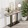 Sintered Stone Console/ Long Table with Metal Frame for Home Foyer Porch Decor