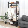 Heavy Duty Clothes Rail Bathroom Display Stand Adjustable Hanging Garment Shelf