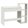 White Vanity Dressing Table Jewelry Makeup Desk with Organiser Shelves Bedroom