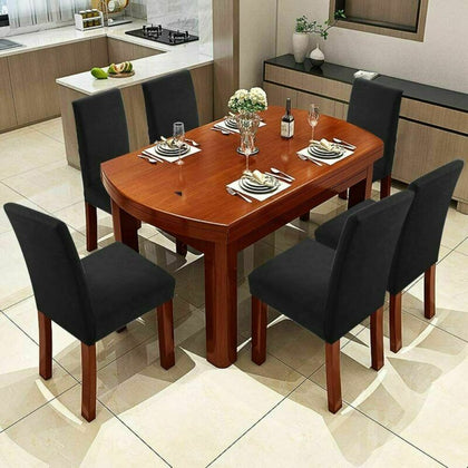 6x Extra Large Spandex Chair Covers Fox Pile Velvet Slipcovers Dining Seat Cover