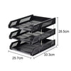 3Tier Office Filing Trays Letter Rack Desk Organiser Paper A4 Document Holder UK