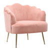 Nordic Scallop Back Armchair Vintage Petals Flower Seat Lotus Tub Accent Chair