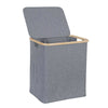 Linen Fabric Laundry Basket Hamper Bin Dirty Clothes Storage Organizer with Lid