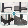 Industrial Ladder Shelf 5-Tier Bookcase Rack 180CM Storage Unit (Black)