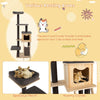 5-Tier Wooden Cat Tower Tall Cat Tower w/ Scratching Sisal Posts and Top Perch
