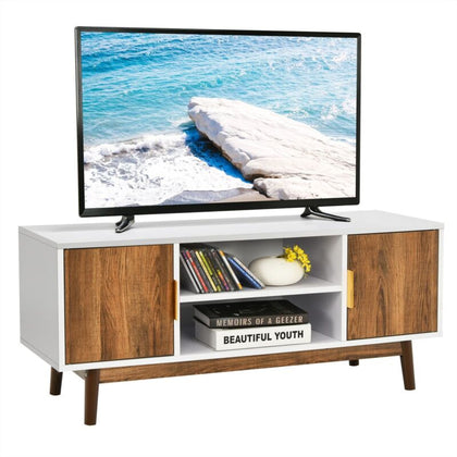 TV Stand for TVs up to 50’’ Entertainment Center Media Console Table w/ 2 Doors