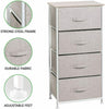 4 Fabric Chest of Drawer Cabinet Storage Unit Bedside Table Nightstand Lamp Desk