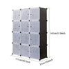 Plastic 12 Cube Wardrobe Cupboard Closet Cabinet Organizer Storage Furniture