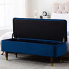 KATRINA VELVET STORAGE OTTOMAN FOOTSTOOL BEDROOM LIVING ROOM BENCH SEATING