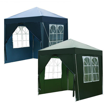 2x2M Folding Marquee Gazebo Tent Waterproof Garden Party Canopy Shelter Windbar