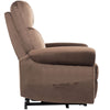 Single Sofa Fabric Power Lift Electric Recliner Chair Armchair Rise Chair Brown
