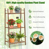 3-tier Bamboo Plant Stand Freestanding Ladder Plant Storage Shelf Display Rack