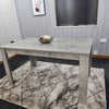 Grey Dining Table And 4 Chairs Dining Room Wood kitchen table and Leather chairs