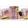 Wooden Kids 3 Storey Doll House With Furniture Accessories Mansion Playhouse Toy