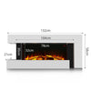 LED Electric Fire 52" White Wall Surround Suite Mantel Fireplace Electric Heater