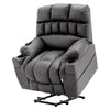 Electric Riser Recliner Chair Fabric Massage Heat Single Sofa Armchair Grey