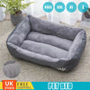 Grey Pet Dog Bed Puppy Cushion House Soft Warm Kennel Blanket Waterproof Nest