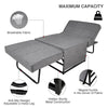 Sofa Bed 4 in 1 Convertible Chair Folding Ottoman Lounger Sleeper Metal Frame UK