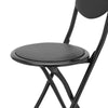 Black stool Folding High Chair Stool Seat Home Office Chair Space Saving