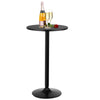 Modern Round Bar Table Counter Pub Table Standing Bistro Table with Solid Base