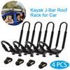2 Pair Kayak Roof Rack Universal Fitment J Bars Canoe Boat Surf Ski Top Mount