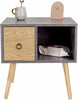 Beside Table W/ 1 Drawer Open Compartment Nightstand Storage Home Bedroom