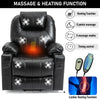 Riser & Recliner Armchair Leather 8 Point Electric Heated Massage Sofa Arm Chair