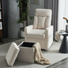 Swivel Chair with Ottoman Footrest Stool Armchair Single Padded Seat Sofa BT