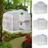 Aluminium Greenhouse Slide Door Window Glavanized Base PC Panels Grow House Shed