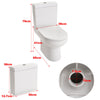 Modern Close Coupled Toilet Bathroom White Ceramic Soft Close Seat WC Pan Home