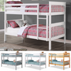 Double Bunk Bed 3FT Single Bed With Stairs For Kids Children Pine Wooden Frame