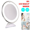 10X Cosmetic Light Mirror Make Up Magnified Round LED Cosmetic Mirror UK