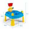 Kids Sand and Water Table 18 Pcs Children Beach Activity Toy Set W/Umbrella Hole
