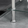 Modern 2 Tier Clear Glass Side End Tables Coffee Occasional Sofa Tables Square