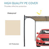 3m Steel Garden Shelter Car Port Canopy Pergola Carport Lean to Roof Patio Cover