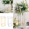 Metal Flower Rack Wedding Party Art Geometric Column Vases Stand Top Props Decor
